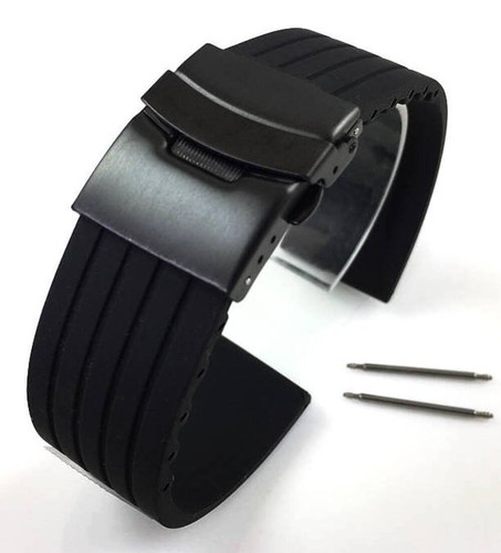 Black rubber silicone - black,